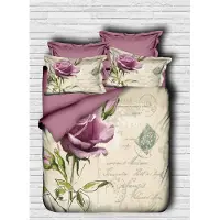 L'essentiel Maison , Adal- PRL1124, Violet, Couettes, dessus de couette et taie d'oreiller : 100 % micro-satin polyester