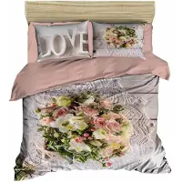 L'essentiel Maison , Adal- PRL1248, poudre, couettes, dessus de couette et taie d'oreiller : 100 % microsatin polyester