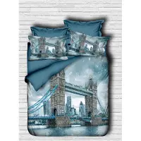 L'essentiel Maison , Adal- PRL6122, Bleu, Couettes, dessus de couette et taie d'oreiller : 100 % microsatin polyester