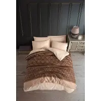 L'essentiel Maison , Begonvilla- EPJ4412, Marron, Couettes, 65 % coton / 35 % polyester