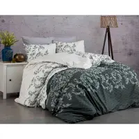 L'essentiel Maison , Adal- PRL3241, Gris,Blanc, Couettes, 100% Coton ranforce