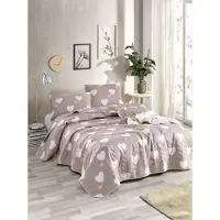 L'essentiel Maison , Begonvilla- EPJ7536, Poussiéreux, Rose, Couettes, 65 % coton / 35 % polyester
