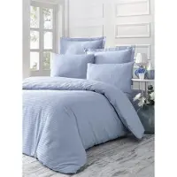 L'essentiel Maison , Ligne- VCQ7344, Bleu, couettes, 100% satin de coton