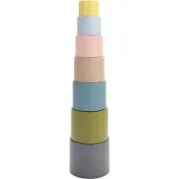 Dantoy Ville BIO Plastic Tasses de Construction Tiny - 7 Parties - - UneTaille - Blocs Empilables