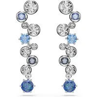Swarovski Boucles d'oreilles 'Constella' bleu marine / bleu clair / argent