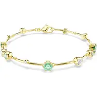 Swarovski Bracelet Constella, Tailles Variées, Vert, Placage De Ton Or