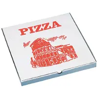 Papstar 100 boîtes à pizza Carton, Contenant à usage unique, Blanc, Rouge