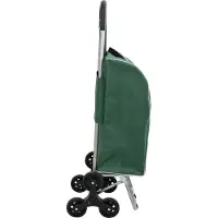vidaXL Chariot de courses vert 39,5 x 33 x 93 cm Tissu Oxford