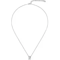 BOSS Collier mode en acier avec cristaux Lyssa 1580348, (Acier inoxydable, 56 cm)