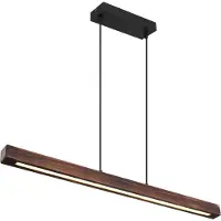 Globo Lighting Lampe suspendue en bois Tibeon 70 cm