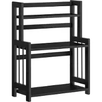 Songmics Étagère À Épices, Étagère De Rangement À 3 Niveaux, Organisateur De Bureau, Cadre En Bambou, Pour Cuisine, Salle À Manger, Bureau, Noir Boisé Et Noir