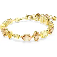 Swarovski Bracelet Gema, Tailles Variées, Jaune, Placage De Ton Or