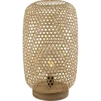 Globo Lighting Lampadaire en rotin Mirena 55 cm de haut