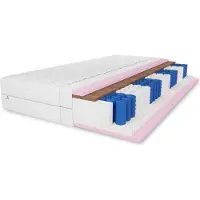 MARPUR Matelas à ressorts ensachés 80x200, modèle Comfort, 7 zones, fermeté H3/H4, hauteur 26 cm, avec mélange de latex et de noix de coco