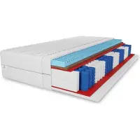 MARPUR Matelas à ressorts ensachés 120x200, qualité supérieure, avec couche de noix de coco, 7 zones de confort, fermeté H3/H4, hauteur 27 cm