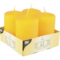 Papstar 10493 Bougie de cire Cylindre (e) (4 pcs)