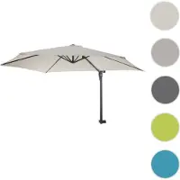 Mendler Parasol De Mur Casoria, Parasol Déporté Pour Balcon Ou Terrasse, 3m Inclinable Crème