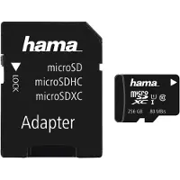 Hama microSDXC 256 Go Class 10 UHS-I 80 Mo/s + adapt./mobile