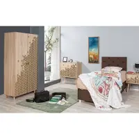 Skye Decor , style - 120, armoire, chêne Sonoma, panneaux de particules 100 % mélaminés, 90 x 52 x 192 cm