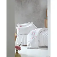L'essentiel Maison , Perla- CTN3486, Blanc, Couettes, 100 % satin de coton