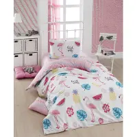L'essentiel Maison , Begonvilla- EPJ3190, Blanc, Couettes, 65 % coton / 35 % polyester
