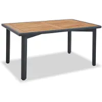 Skye Decor , Berlin - Anthracite, en bois, table de jardin, 100 % aluminium, anthracite, 155 x 95 x 75 cm