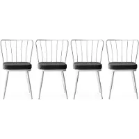 Skye Decor , Yıldız - 962 V4, ensemble de chaises (4 pièces), blanc, 100 % METAL, 43 x 42 x 82 cm