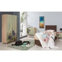 Skye Decor , style - 727, armoire, chêne Sonoma, panneaux de particules 100 % mélaminés, 90 x 52 x 192 cm