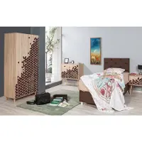Skye Decor , style - 122, armoire, chêne Sonoma, panneaux de particules 100 % mélaminés, 90 x 52 x 192 cm