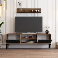 Skye Decor , Riga - Anthracite, Armoires TV, noyer, 140 x 48 x 30 cm