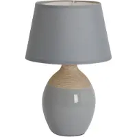 Näve Lampe à poser en céramique Sullivan - céramique, textile - gris ; 3122216