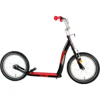 Volare Autoped Step 16 pouces Junior frein à pied noir/rouge
