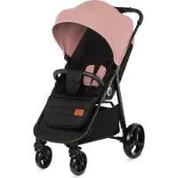 Kinderkraft GRANDE PLUS - Poussette - de la naissance à 22 kg - Système CLICK & FOLD - Roues amortissantes - Dossier réglable - Rose