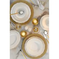 Hermia Concept , BNILY26YT20, service de table (26 pièces), blanc, 100 % porcelaine, 27 x 27 cm
