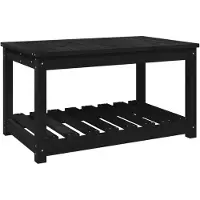 vidaXL Table de jardin noire 82,5x50,5x45 cm pin massif