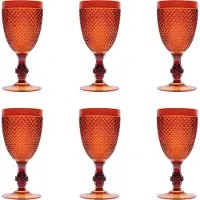 Excelsa Set De 6 Verres Diamond plastica 39 cl Orange