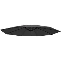 Mendler Toile Pour Parasol Meran Pro, Parasol De Marché Gastronomique Ø 5m, Polyester Anthracite