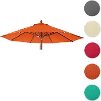 Mendler Toile Pour Parasol De Gastronomie En Bois Hwc-C57, Rond Ø3m Polyester 3kg Terre Cuite