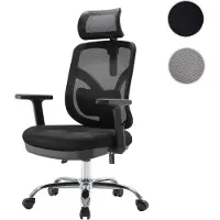 Sihoo chaise de bureau chaise de bureau, ergonomique, soutien lombaire réglable et accoudoir noir
