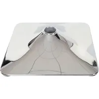 Mendler Assiette de pied Pied pour tabouret de bar chaise pivotante chaise de salle à manger, rectangulaire chromé Ø 37,5cm