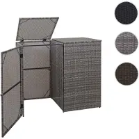 Mendler Enveloppement Pour 2 Poubelles Hwc-E25, Box Pour Poubelles, Revêtement, Polyrotin 2x120l Gris