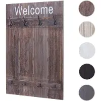 Mendler Portemanteau mural HWC-C89, WELCOME, 91x60cm brun shabby