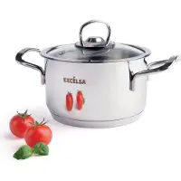 Excelsa Casserole avec couvercle Jazz Cook Acier 22,5x15,5x9 cm Argent