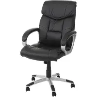 Mendler Fauteuil/siège de bureau M61, classique, similicuir noir