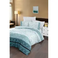 L'essentiel Maison , Vena - Mint, ensemble housse de couette simple en satin (DE), 100 % satin de coton, menthe, 135 x 200 cm