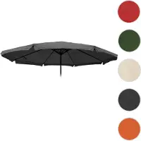 Mendler Toile Pour Parasol Meran Pro, Parasol De Marché Gastronomique Avec Volant Ø 5m, Polyester Anthracite