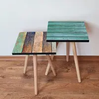 Skye Decor , 2Shp424 - Blue, table gigogne (2 pièces), bleu, 100 % MDF, 35 x 35 x 47 cm
