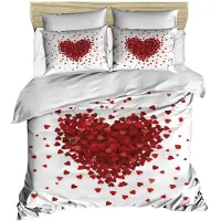 L'essentiel Maison , 206, ensemble housse de couette double, 100 % POLYESTER-MICROSATIN, blanc, 200 x 220 cm