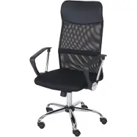 Mendler Chaise de bureau Oslo, chaise pivotante chaise de bureau, similiCuir synthétique noir