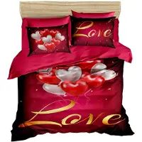 L'essentiel Maison , 156, King-Size-Bettbezug-Set (FR), 100 % POLYESTER-MICROSATIN, Rot, 240 x 220 cm
